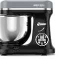 11-Speed 5.5 QT Touchscreen Stand Mixer with LED and timer 11-Speed 5.5 QT 3 IN 1 Electric Mixer for Kitchen, Black and Gray