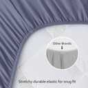 Biloban Crib Sheets Fitted for Boys, 2 Pack Crib Sheet Fits for Standard Crib Mattress, Neutral Toddler Bed Sheets Girl, Grey & Navy, 52X 28