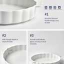 Samsle Ceramic Pie Pan For Baking,13Inch Round Baking Dish With Double Handle,Pie Plate With Ruffled Edge-Microwave, Dishwasher, and Oven Safe