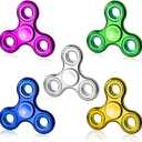 Fidget Toys Adults 5 Pack,Electroplated Metal Fidget Spinner Stress Reducer,High Speed 3-5 Min Quite Spins,Fidgets for Adults & Teens & Kids Age 6+,Valentines Day Gifts (Golden&pink&silver&green&blue)