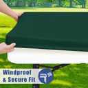 Moosfor Spandex 4 Foot Rectangle Table Cloth 2 Pack, Elastic Fitted Tablecloths for Picnic, Stretch Washable Patio Table Cover for Outdoor, Camping, Banquet and Parties (Hunter Green, 24"x48")