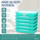 Tinlade 24 Pcs Classroom Paper Storage Bins with Lids, Teal, 13x10in