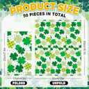 St. Patrick's Day Paper Napkins Green Shamrock Disposable Guest Napkins Plaid Dot Hand Towels for Irish Party Spring Holiday Kitchen Bathroom Dinner Table Decor Supplies, 50 Pcs