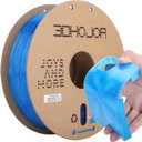 TPU Filament 1.75mm TUP95A 3D Printer Filament Flexible Soft 3D Filament 1KG (2.2lbs) fit Most FDM 3D Printers Dimensional Accuracy +/- 0.03 mm-Transparent Blue