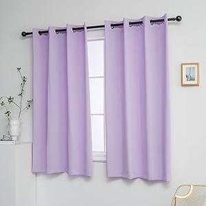 Curtains, 40" x 45", Purple, Set of 2