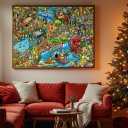 Jigsaw Puzzles for Adults, 1000 Pieces Ocean Park Puzzle, Cartoon Painting Challenging Puzzles for Family Activity Game Nights Gifts Fidget Stress Relief