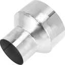 Motoforti 2.5'' OD to 4'' OD Mandrel Exhaust Pipe Adapter Concentric Reducer Car Exhaust Pipe Tubing Piping Adapter 4" Length 201 Stainless Steel Silver Tone