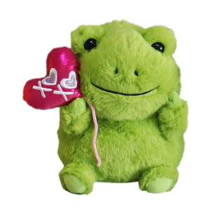 Green Frog With Pink Heart