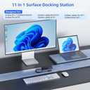 New MS Surface Dock 2, 11-in-1 Surface Pro Docking Station 4K@60HZ HDMI+VGA, Surface Docking Station for Surface Pro 11/10/9/8/X/7/6/5/4/3, Surface Laptop 6/5/4/3/2/1, Laptop Go 3/2/1, Book