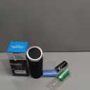 Car Trash Can Bin with Lid, Leakproof Garbage Can for Vehicle, Mini Trash Bin with 90 Attached Trash Bags, Easy to Clean Cup Holder Trash Can for Car, Home, Office (Black&Silver 1)