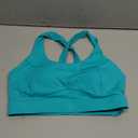 RUNNING GIRL Sports Bra for Women High Support,Criss-Cross Back Strappy Sports Bra Moulded Cup High Impact Workout Top (Large, Bright Green)