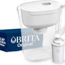 Brita Water Filter Pitcher for Tap and Drinking Water with 1 Standard Filter, Lasts 2 Months, 6-Cup Capacity, BPA Free, White
