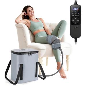 Cold Therapy Machine, Portable Ice Machine for Knee After SurgeryProgrammable Knee Replacement Recovery System, Cryotherapy for Post Surgery Recovery, Sports Injuries, Reduce Swelling, Gray