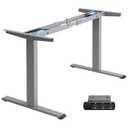 TOPSKY Dual Motor Electric Adjustable Standing for up to 70.8”x31.5” Table Tops, 225 lbs Weight Capacity, Computer Desk for Home and Office (Grey Frame Only)
