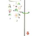 Crib Mobile Wooden Arm, Suitable for All Cribs 100% Natural Larch Hanger Nursery Decor Baby Room Safe Holder (Standing Arm Pro)