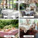 Faux Linen Tablecloths for Rectangle Tables, 2 Pack Burlap Textured Table Cloths Washable Farmhouse Table Cover Water Resistant for Dining, Wedding, Outdoor(Beige, 52"70")