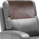Recliner Headrest Protector,Non Slip Waterproof Headrest Cover,Leather Recliner Headrest Cover for Sofa,Furniture,Living Room,Office Chair (Chocolate Brown) (Hook & Loop)
