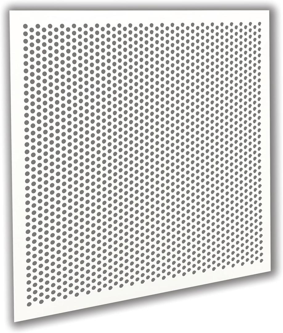 2'x2' White Plastic Perforated Tile with 3/8" Holes (2-Pack)