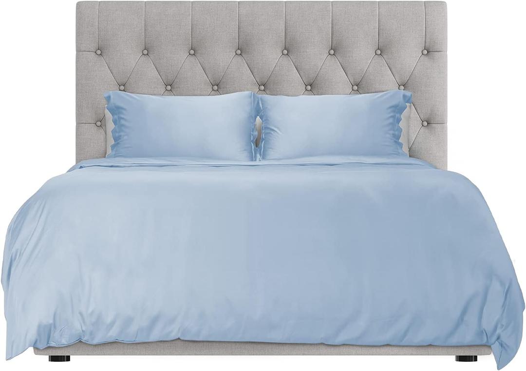 Hotel Sheets Direct Duvet Cover Bed Linen Set, 3 -Piece Set, Light Blue, Full