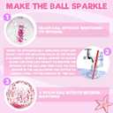 12 Pack Inflatable Beach Balls Bulk 16" Pink Glitters Pool Toys Balls for Pool, Beach, Summer Pool Party - Swimming Pool Game Water Beach Toys Kid Party Favor Decorations Summer Blow Up Beach Ball
