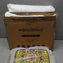 Vancasso Serving Platters Set of 3, 16"/14"/12" Inch Rectangular Trays Extra Large, Ceramic Bohemian Serving Dish for Entertaining Food, Microwave & Dishwasher Safe, Vintage