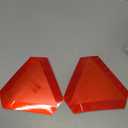 Sticky Slow Moving Vehicle Triangle Sign,Golf Cart Orange Triangle Signs,14"x16"Diamond Grade Reflective for Golf Cart (Self-adhesive Sticker, 2 Pack)