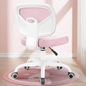 Primy Kids Desk Chair, Pink Study Chair for Boys Girls with Height Adjustable, Swivel Mesh Task Student Chairs for 4-12, Growing Teen Office Chair for Home/School/Office (Pink) (PR777)