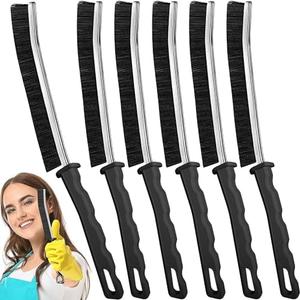 Pack of 3, Crevice Cleaning Brush - 6pcs Hard Bristle Shower & Bathroom Gap Cleaning Tools