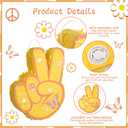 Two Groovy Pinata - Groovy Pinata with Blindfold and Bat for Kids Groovy Hippie Theme Birthday Party Game Decorations (Small Size 16x12x3)