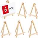 6PCS Wood Easels, 9 Inches Tabletop Easels, Tripod, Painting Party Easel, Kids Student Tabletop Easels for Painting, Art Craft Painting Easel Stand for Artist Adults Students