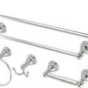 Kingston Brass Sante Fe Towel-Bar/Towel-Ring/Toilet Paper Holder/Robe Hook, 18"/24", Polished Chrome
