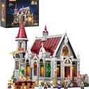 Medieval Castle Banquet Hall Lighting Building Bricks Set - Middle Ages City Town Modular Collection Display Kit with Minifigures 3232 Pcs for Adults & Teens