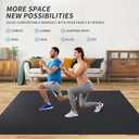 MRO Extra Large Exercise Mat For Home Gym, 8'x4.5'/7'x4.5'/6'x4.5'(7mm) Workout Mats for Gym Flooring, Non-Slip, Extra Thick Durable Cardio Mat, Ideal for Plyo, Weights, MMA, Jump Rope -Shoe Friendly