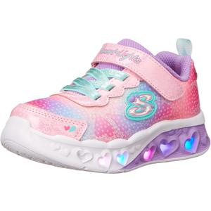 Skechers Unisex-Child Flutter Heart Lights Sneaker (11 Little Kid, Pink/Multi)