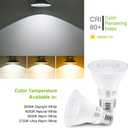 7W Par20 LED Bulb (50W Equivalent), UL Listed, 3000k Warm White Dimmable Flood Bulbs Lights, 500 Lumens, E26 Base, Recessed Lighting for Indoor Outdoor, 6 Pack
