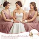 6 Pcs Wrist Corsage for Wedding, Rose Champagne Artificial Flower Wristlet for Bride Exquisite Ceremony Accessories for Party, Wedding, Anniversary