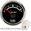 Fuel Level Gauge 52mm/2-1/16 7 Backlight Colors 0-90ohms 16-158ohms 73-10ohms 0-190ohms 240-33ohms Anti-Vibration Anti-Over-Voltage Waterproof IP67