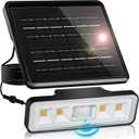 Solar Flood Lights Outdoor 4000Lm, Motion Lights Removable, IP67 Waterproof Spot Light Outside, Solar Powered Security Light for Garage Yard Porch Patio Fence Garden(4000K) 1 Pack