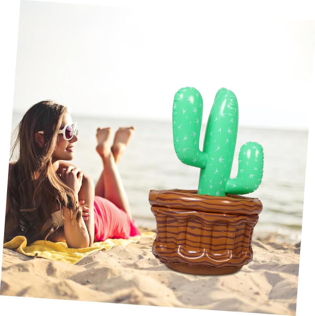 Inflatable Cooler for Party Cactus Decor Drinks Cooler for Events Large Drink Bucket Pvc Material