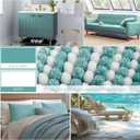 BSICPRO Bathroom Rugs and Mats Sets, 2 Piece Thick Absorbent Chenille Non Slip, Soft Shaggy Floor Mats, Machine Washable (Aqua Green, 20" x 47" Plus 16" x 24")