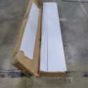 Merax Queen Murphy Bed with 3 Height Adjustable Storage Shelves & 1 Drawer, Wall Bed Frame Multifunctional Foldable Platform Bed for Small Space, Bedroom, Guest Room, Bear 500LBS (White)