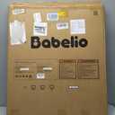 Babelio Baby Gate for Stairs, Kitchen & Doorways, 26-43" W 28" H No Bottom Bar| Easy Installation| One-Handed Operation| Auto-Close| Hardware Mount (Drill Needed) Safety Dog/Pet Gate Indoor (White)