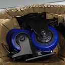 Caster Wheels, Heavy Duty 4 Inch Casters Set of 4, Locking Swivel Casters Wheels for Cart, Furniture and Workbench, Blue