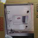 LOAAO 22X30 Inch Brushed Nickel Bathroom Mirror, Rounded Rectangle Silver Metal Frame Mirror, Brushed Nickel, Anti-Rust, Hangs Horizontally or Vertically