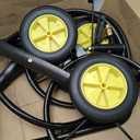 Garden Hose Reel Cart, Heavy Duty Steel Reel with Wheels, Garden Hose Holder for Outside, Backyard, or Lawn, Mobile Garden Cart Holds Up to 250 ft of 5/8