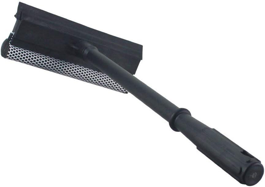 Window Squeegee Cleaning Tool Window Cleaner Car Squeegee Windshield Cleaning Sponge and Rubber Squeegee, Black, M