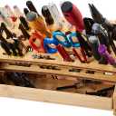 Bamboo Screwdriver Organizer Rack Desktop Hand Tool Stand and Repair Tool Storage Holder
