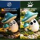 Rngmsi Mushroom Figurines Solar Lights, Mushroom Fairy Garden Statues Decor for Yard Lawn, Outdoor Garden LED Solar Figurine Decoration Gift for Housewarming Outside Use