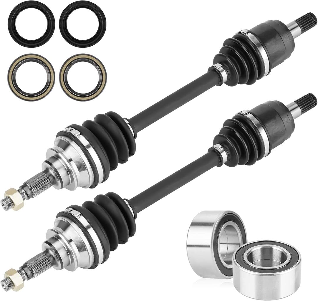 Front CV Axles for Honda foreman Rubicon 500 (TRX 500) 2005-2014/ FourTrax Rincon 680 (TRX 680) 2006-2020, Front Left+Right Drive Half Shaft withWheel Bearings Kit