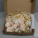 Ling's moment 2PCS White & Beige Artificial Floral Swags Centerpieces,Ivory Wedding Flower Garland Greenery Arrangements for Sweetheart/Head Table Decor Wall Arch Home Garden Decor